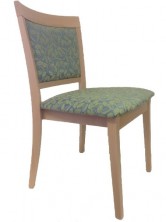 Martina Side Chair C616. Clear Natural Finish. Any Fabric Colour